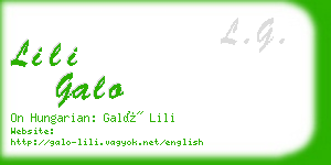 lili galo business card